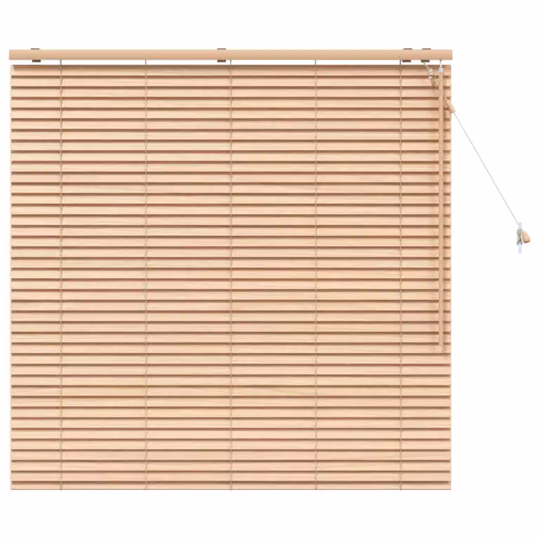 Persiana veneciana de madera vidaXL en color marrón con aspecto de roble, An/Al: 125 x 130 cm y lamas de 35 mm