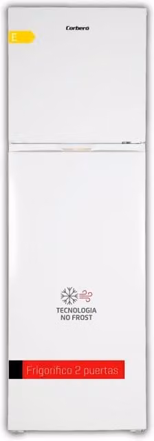 Frigorífico de 2 puertas Corberó CF2PH16724W en color blanco con capacidad de 247 l, tecnología No Frost, iluminación LED, cajón con control de humedad y nivel de ruido de 41 dB