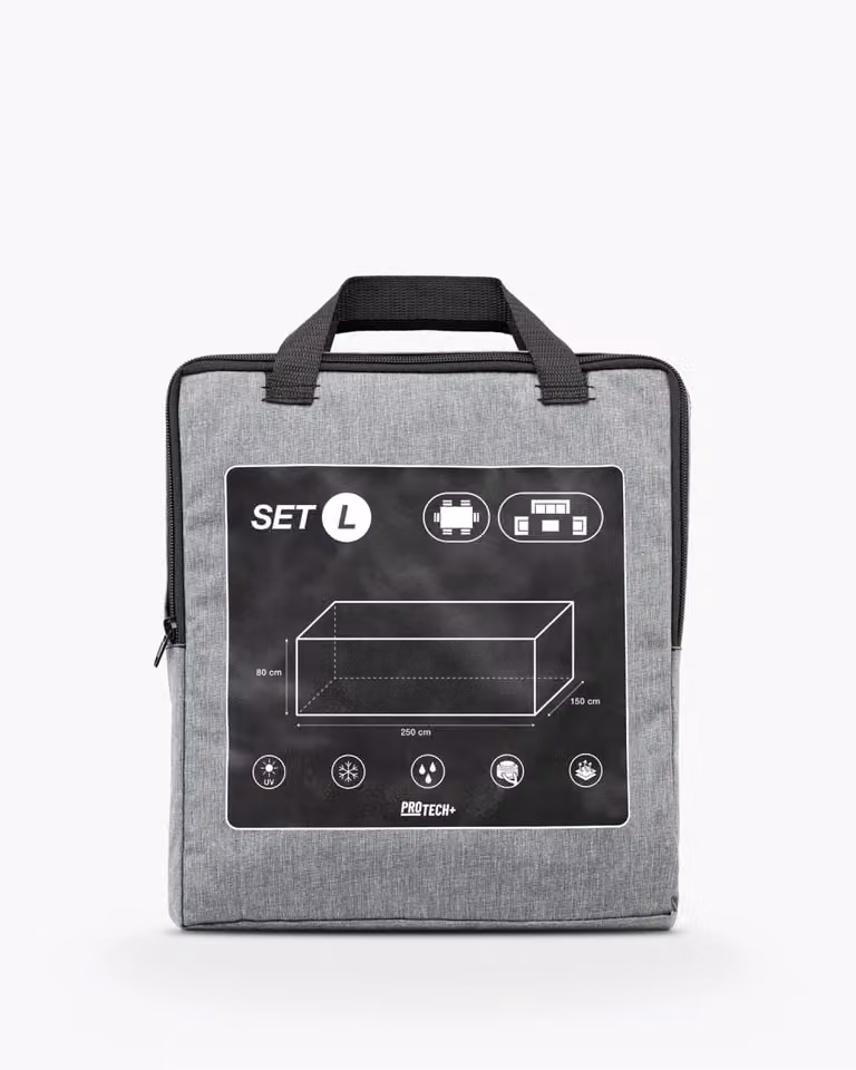 Funda impermeable para set de jardín Defora Home, color gris, An/P/Al: 250 x 150 x 80 cm