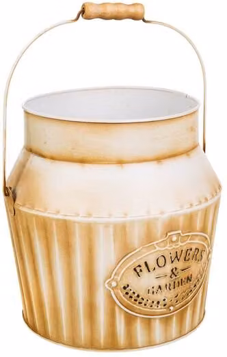 Cubo decorativo Wanderlust Deco de metal y madera en color blanco y beige, forma rectangular, An/P/Al: 21 x 18 x 32,5 cm