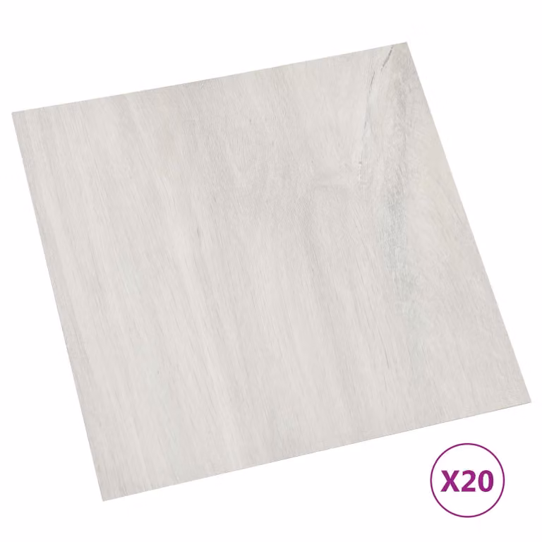 Tablones de suelo autoadhesivos vidaXL con efecto madera en colores marrón, beige y blanco, An/An: 30,5 x 30,5 cm