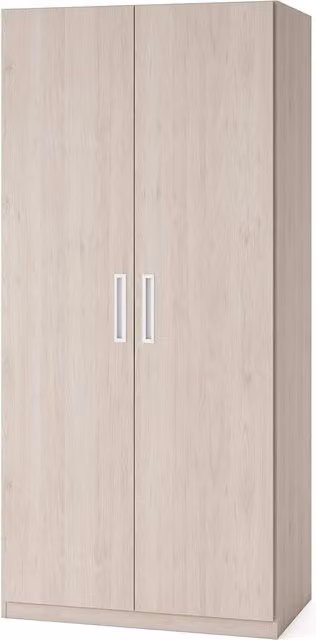 Armario Mio de El Corte Inglés con 2 puertas batientes, baldas y barra en color beige y acabado mate