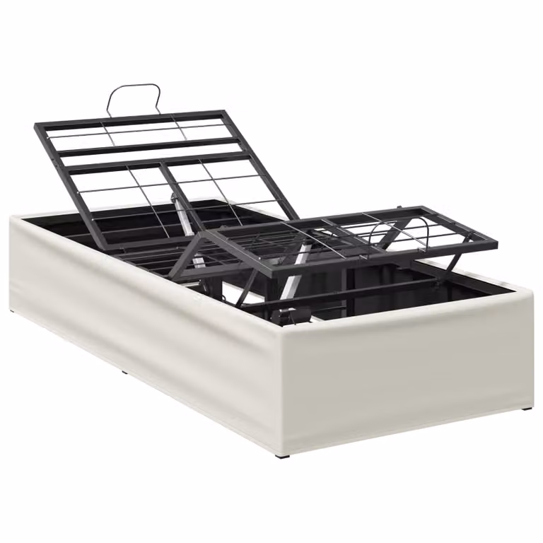 Estructura de cama eléctrica ajustable vidaXL en metal color blanco de 100 x 200 cm