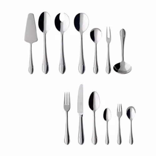 Juego de cubiertos Villeroy & Boch Mademoiselle de 68 piezas en acero inoxidable color plata para 12 personas