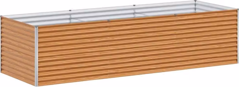 Arriate elevado Syfax de acero galvanizado color marrón An/P/Al: 290 x 100 x 68 cm