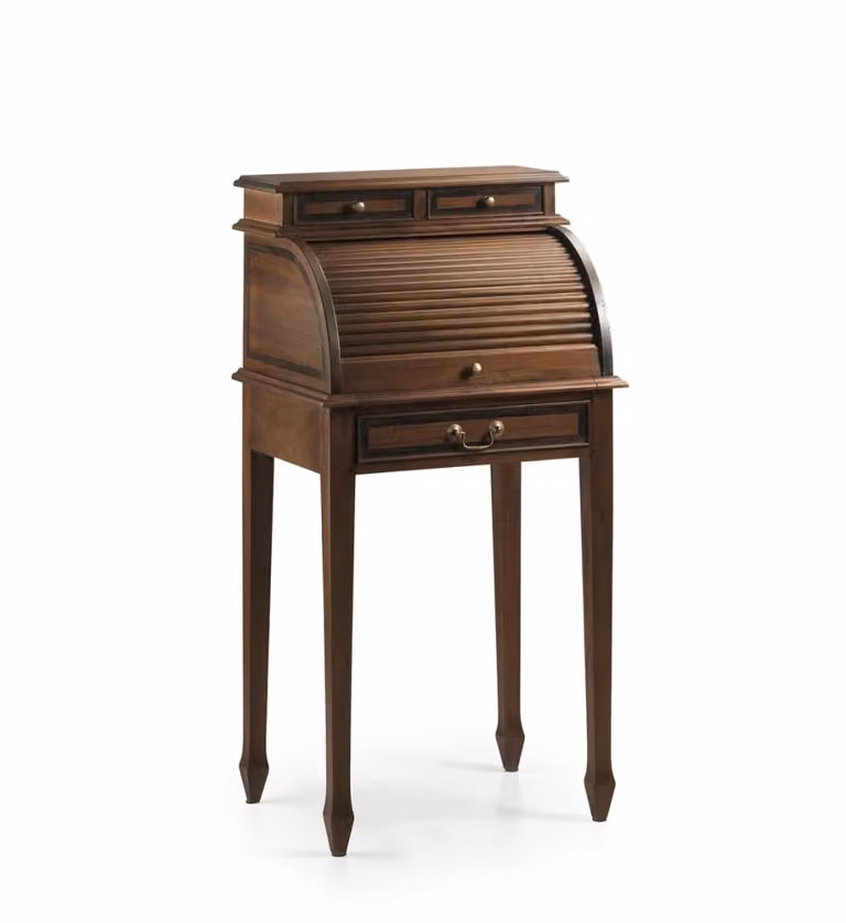 Escritorio de secretaria vintage Decorshopping Muebles en madera color marrón caoba An: 55 cm, Al: 110 cm, P: 45 cm