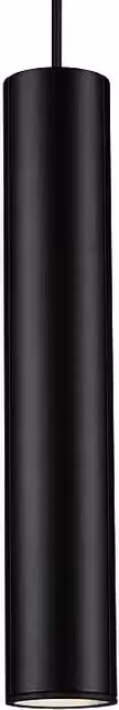 Lámpara colgante Paulmann de metal negro con diseño cilíndrico minimalista, altura: 38,3 cm