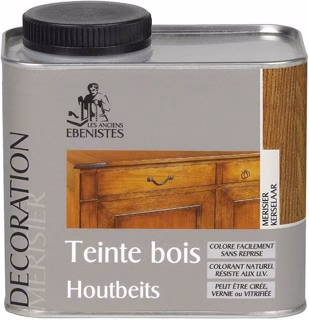 Tinte para madera color cerezo con protección UV de Les Anciens Ebenistes, 450 ml