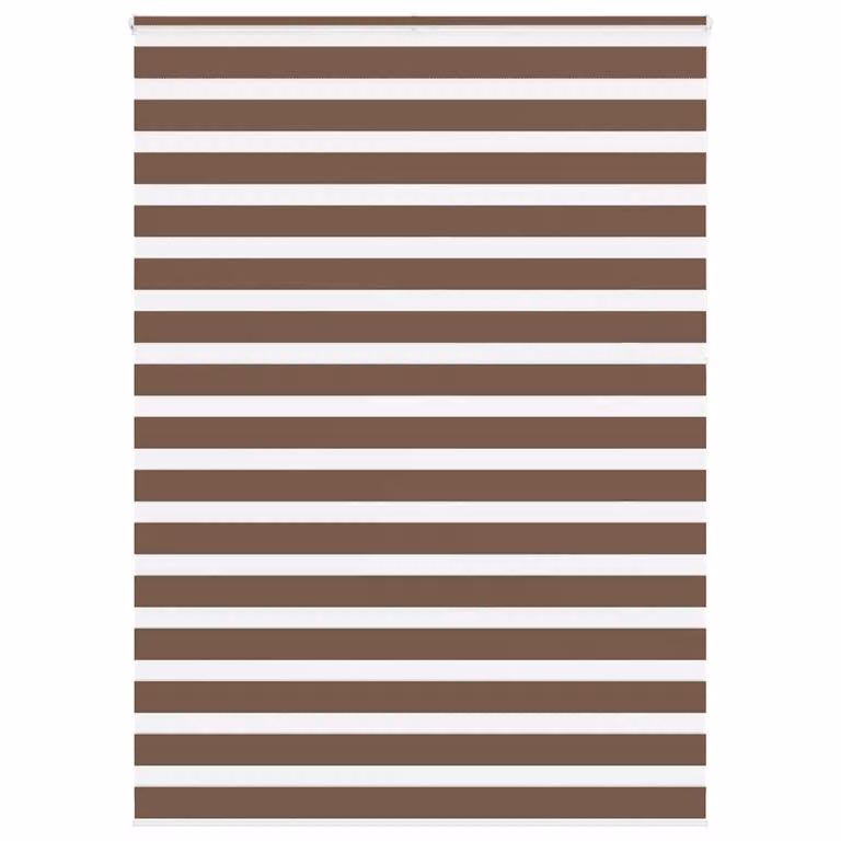 Estor cebra vidaXL marrón de poliéster con diseño de rayas, Ancho: 155,9 cm, Alto: 230 cm