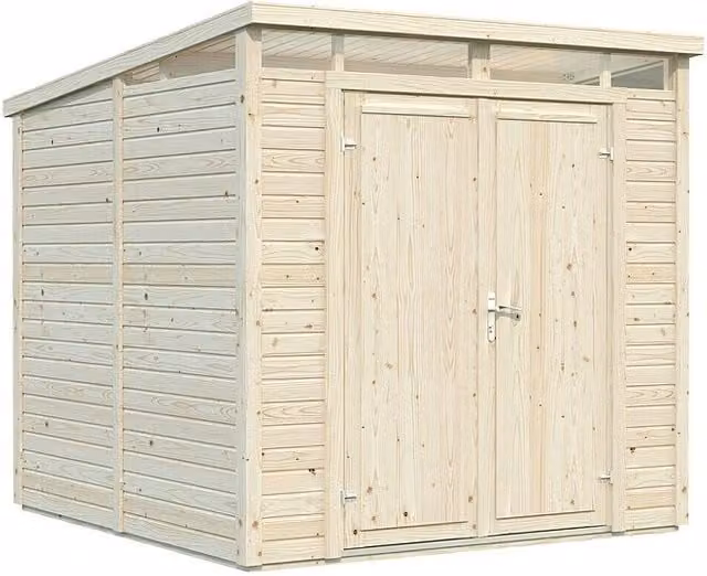 Caseta para jardín Palmako Elias de madera en color marrón y beige, An/Pr: 228 x 247 cm