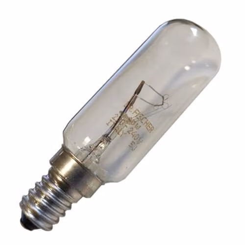 Lámpara de repuesto Bosch para frigorífico o congelador, casquillo E14, 40W, cristal transparente azul