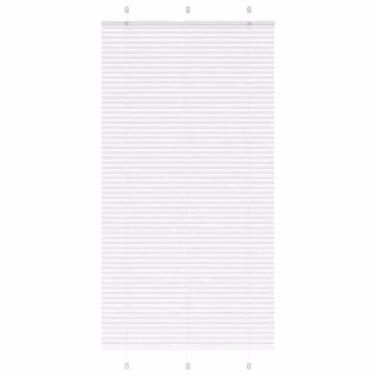 Estor plisado semi transparente vidaXL en color blanco de poliéster, Ancho: 109,4 cm, Altura: 200 cm