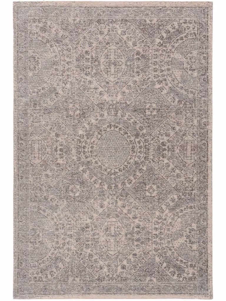 Alfombra Benuta de tejido plano estilo patchwork en color gris, An/P: 115 x 180 cm