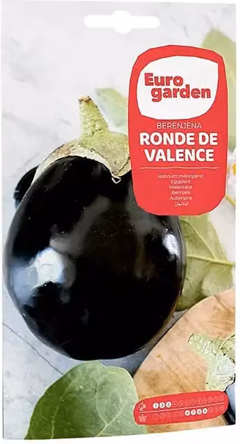 Semillas de berenjena redonda negra Euro Garden para tu huerto de vegetales