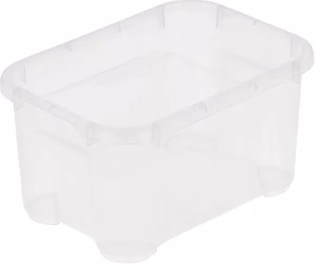 Caja de almacenaje Clear-Box Regalux transparente con asas y apilable, L x An x Al: 25,6 x 18,1 x 13,6 cm, 4 l