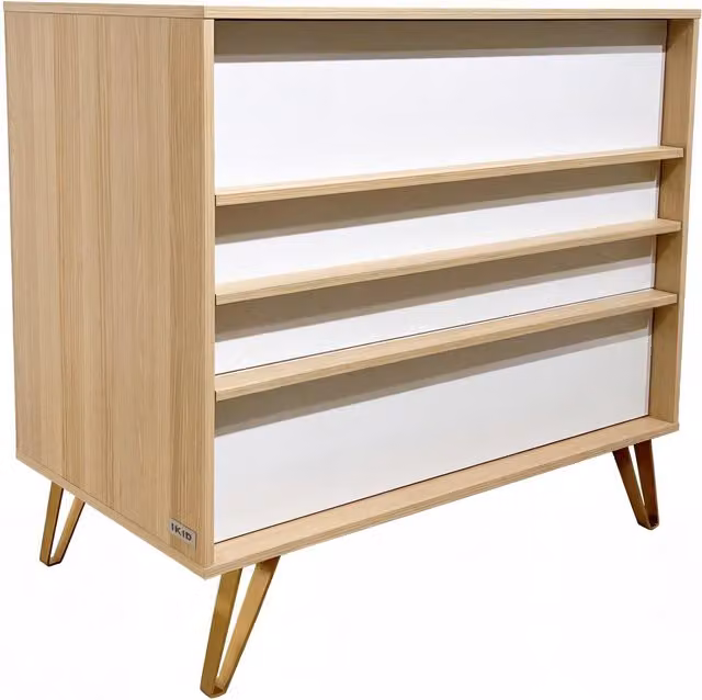 Cómoda con cambiador para bebé Ikid Trieste estilo escandinavo en blanco y marrón