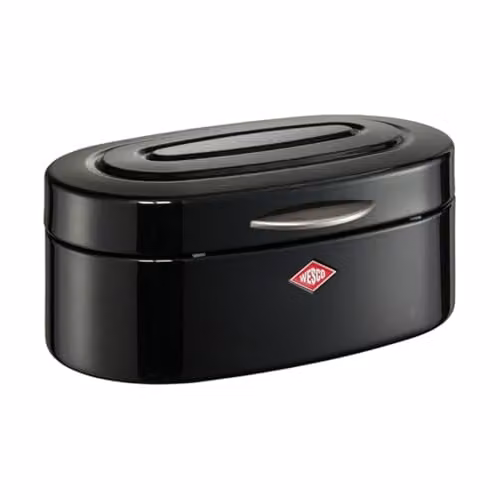 Panera Single Elly de WESCO en color negro, fabricada en metal con diseño ventilado, An/P/Al: 32,2 x 22 x 14 cm