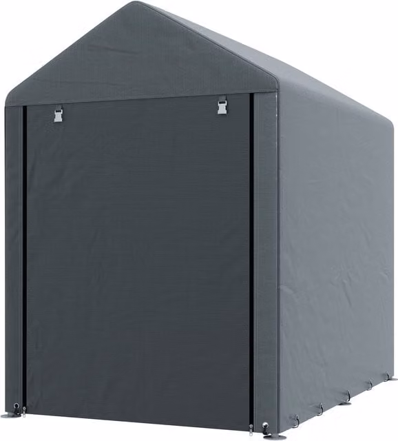 Carport NORTHIX impermeable con protección UV y estructura de acero galvanizado en color gris