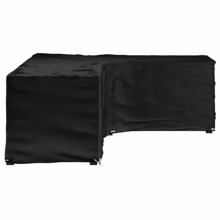 Funda impermeable para sofá de esquina vidaXL en color negro, An/P/Al: 285 x 220 x 80 cm