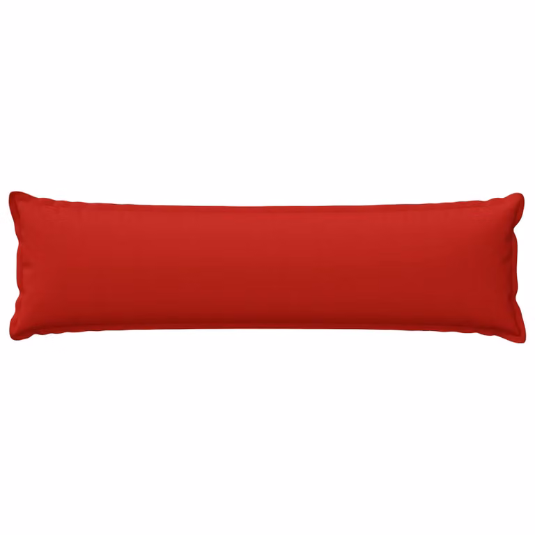 Funda de almohada vidaXL HOUTEN roja de lino sintético, An/P: 40 x 145 cm