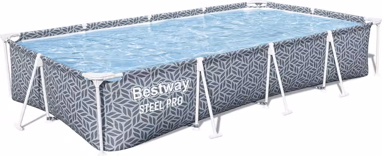 Piscina desmontable redonda Bestway Steel Pro con estructura de acero, color gris, An/P/Al: 366 x 201 x 66 cm