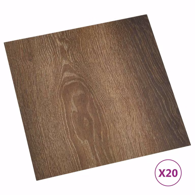 Tablones de suelo autoadhesivos vidaXL con efecto madera en marrón y negro de 30,5 x 30,5 cm