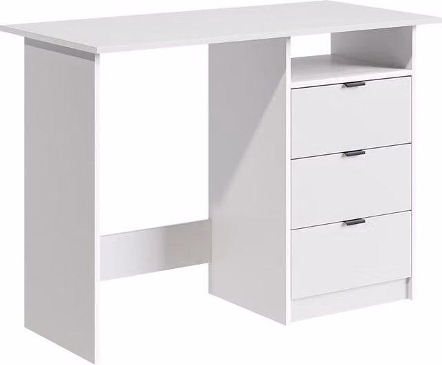 Escritorio para ordenador Vicco Meiko en color blanco con acabado mate, An: 105 cm, P: 50 cm, Al: 76,5 cm