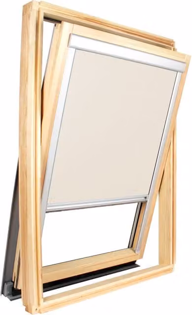 Estor opaco Avosdim compatible con roto de poliéster, resistente a los rayos UV y con aislamiento térmico, color beige, An: 63,5 cm, Al: 40 cm