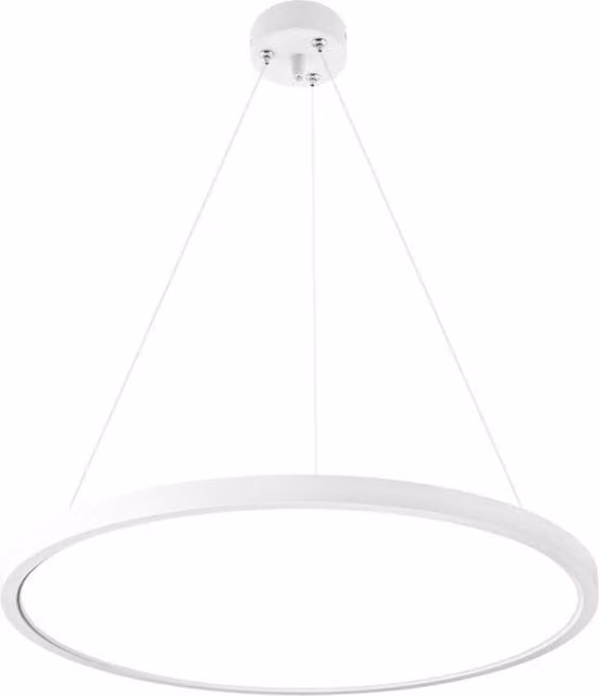 Lámpara colgante LED Moon de Ledbox en color blanco con luz nocturna y regulable CCT, Diámetro: 58,3 cm