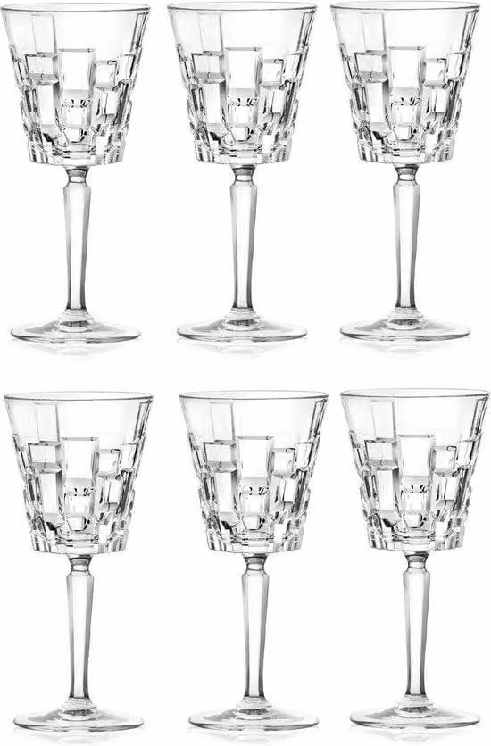 Set de 6 vasos de vino Calici RCR modelo Acqua Etna, transparentes, 28 cl
