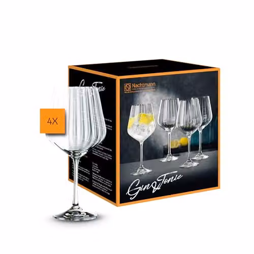 Juego de 4 copas de cocktail Gin & Tonic Nachtmann de cristal transparente de 640 ml