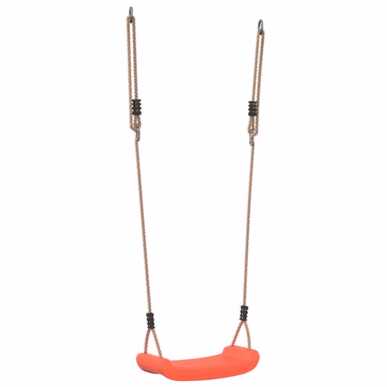 Columpio individual para niños vidaXL con cuerda ajustable y protección UV en color rojo