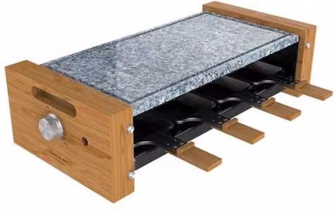 Set de Raclette Cecotec Cheese&grill 8400 Wood Allstone multicolor con piedra natural y stoneware