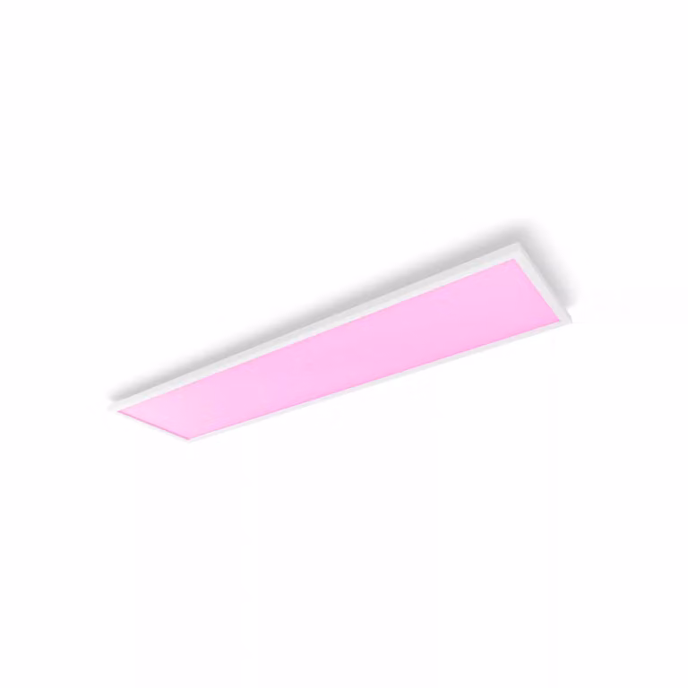 Panel de luz LED Philips Hue Surimu rectangular de color blanco para empotrar