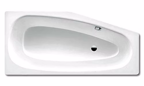 Batea de ducha asimétrica Kaldewei Mini Links 832 izquierda en color blanco