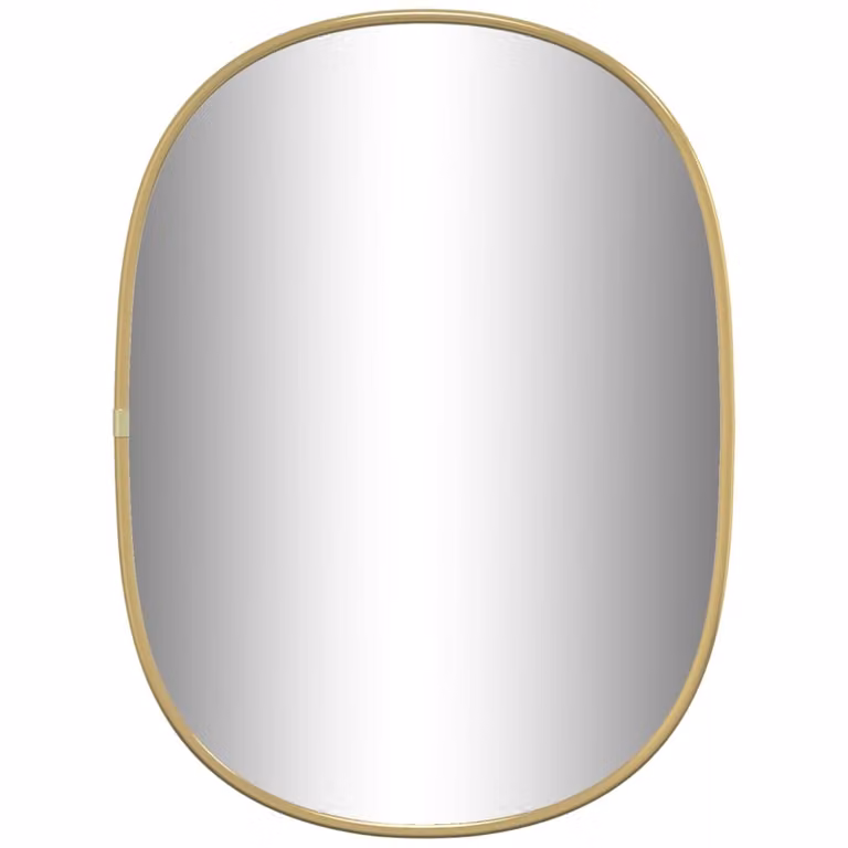 Espejo de pared rectangular minimalista Syfax en color dorado, An/Al: 40 x 30 cm