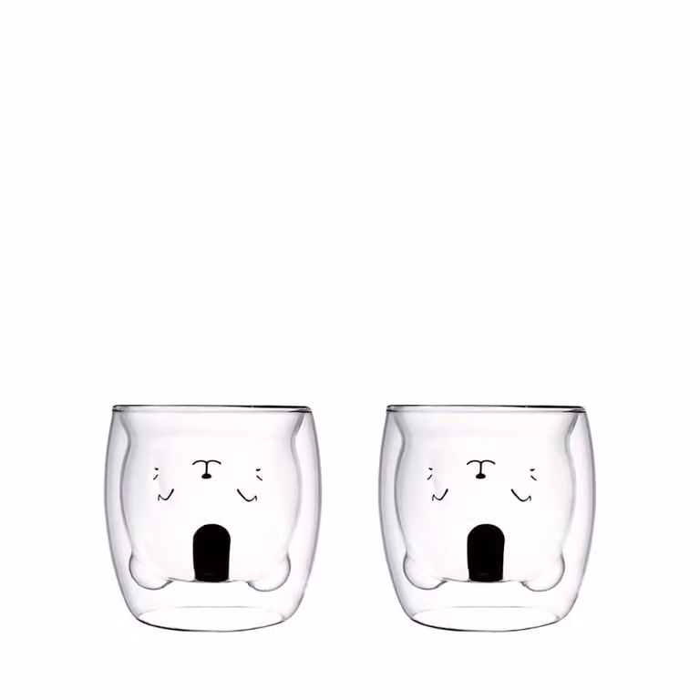 Lote de 2 tazas de cristal transparentes Aulica de 250 ml
