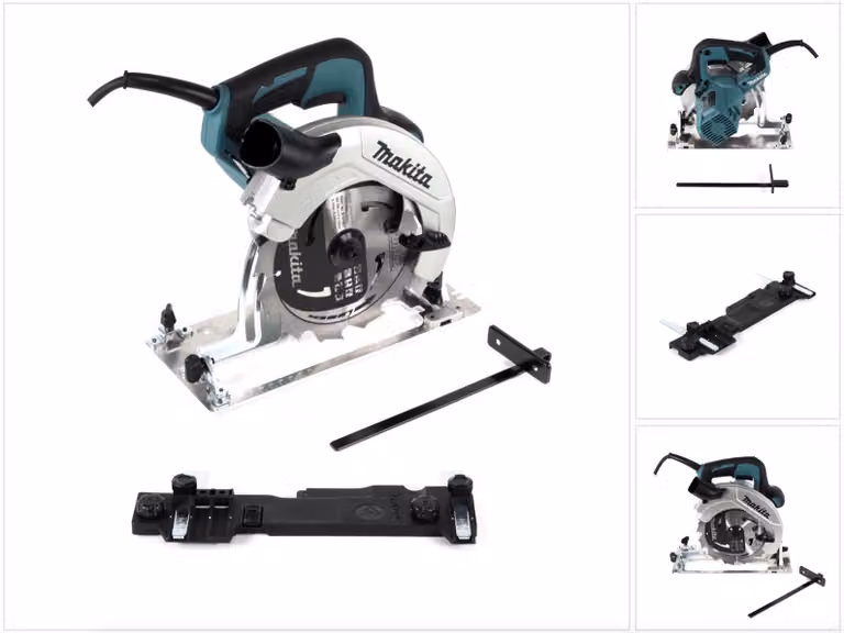 Sierra circular Makita HS 7611 de 1600 W con hoja MForce de 190 mm y adaptador para carril guía C