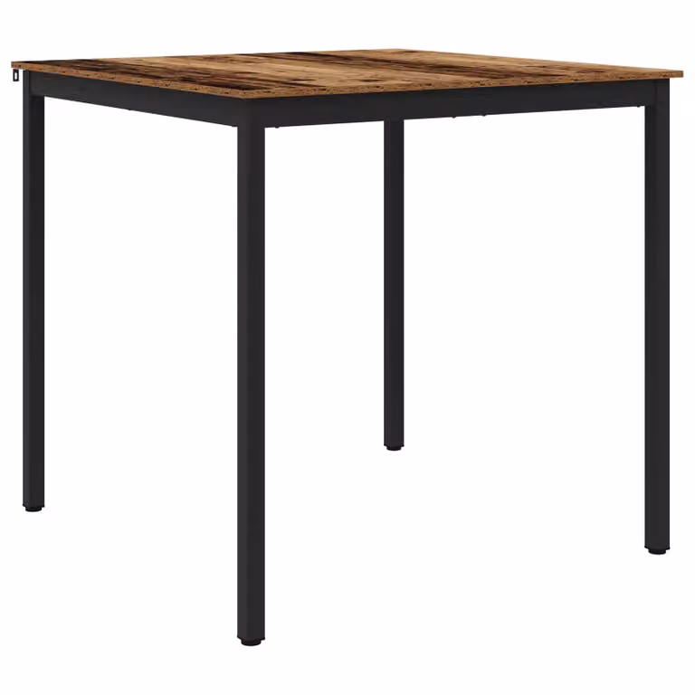 Mesa de barra moderna vidaXL de madera de ingeniería y metal en color marrón, An/P/Al: 110 x 105 x 76,5 cm