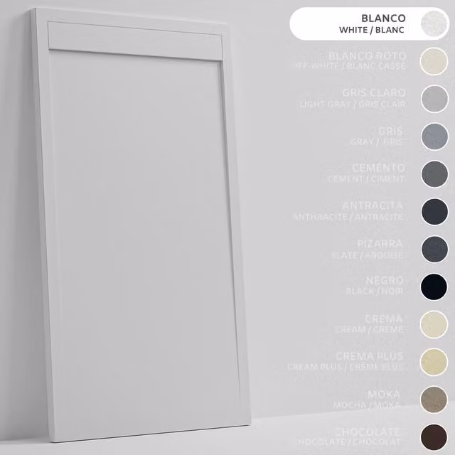 Plato de ducha rectangular Soulhome de resina mineral y gel coat, antideslizante, color blanco, An/P: 110 x 90 cm, Altura: 3 cm