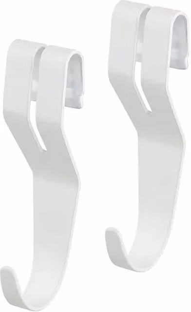 Gancho para colgar Walk In de DOLLE en metal color blanco, L x An x Al: 8,2 x 2,3 x 14,6 cm