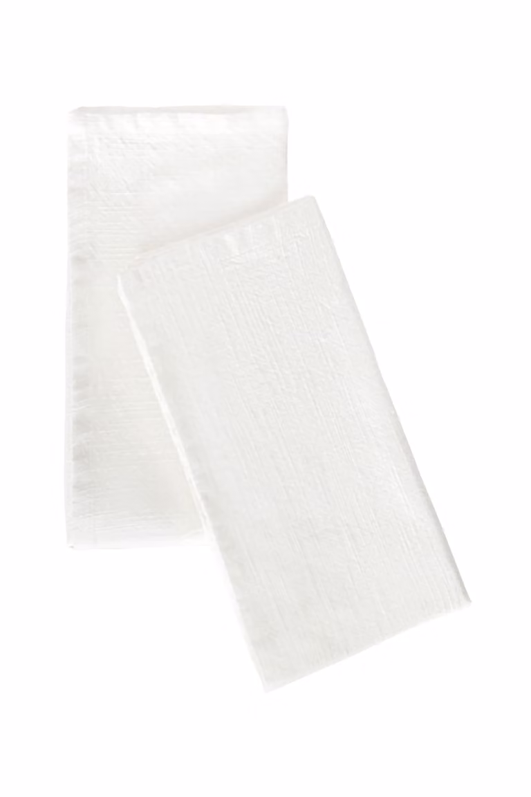 Set de 2 servilletas de algodón Calma House color blanco, 45 x 45 cm
