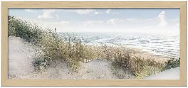 Cuadro Oversized ProArt Baltic Sea Coast Multicolor con Marco de Madera An x Al: 124 x 50 cm