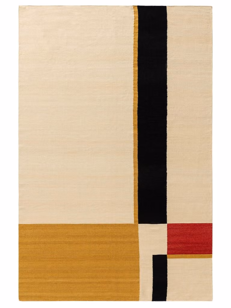 Alfombra de lana Benuta con diseño abstracto multicolor de tejido plano, An/P: 200 x 300 cm