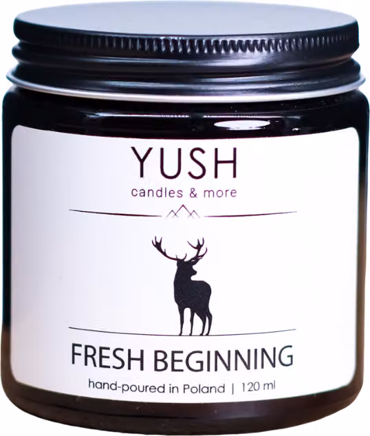 Vela de soja con flores silvestres Yush, aroma floral y fresco, 120 ml