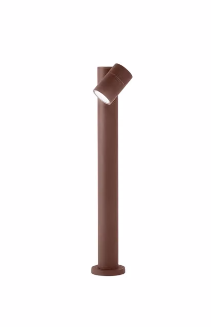 Bolardo de jardín Perenz en color marrón con acabado de aluminio y protección IP65 para exteriores