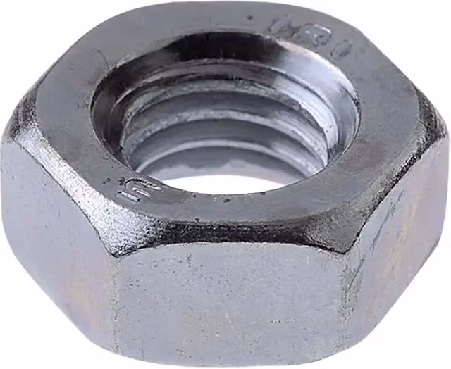 Pack de 100 tuercas hexagonales galvanizadas de acero Profi Depot M 5 con ancho de llave de 8 mm en color plata