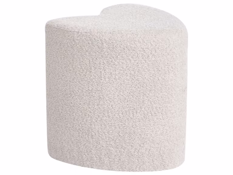 Puf de chenilla beige Beliani para salón o dormitorio