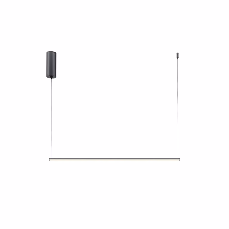 Lámpara colgante LED Halo de Maytoni en color negro, con acabado en aluminio, 10W, luz blanca de 630 lúmenes y protección IP20, dimensiones: 316,7 x 80 x 1,7 cm