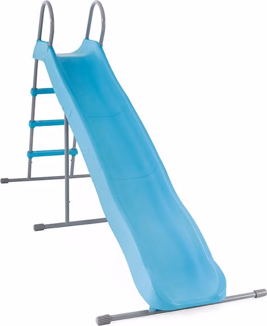 Tobogán infantil Intex con estructura de acero galvanizado y PVC, azul, An/P/Al: 84 x 251 x 147 cm